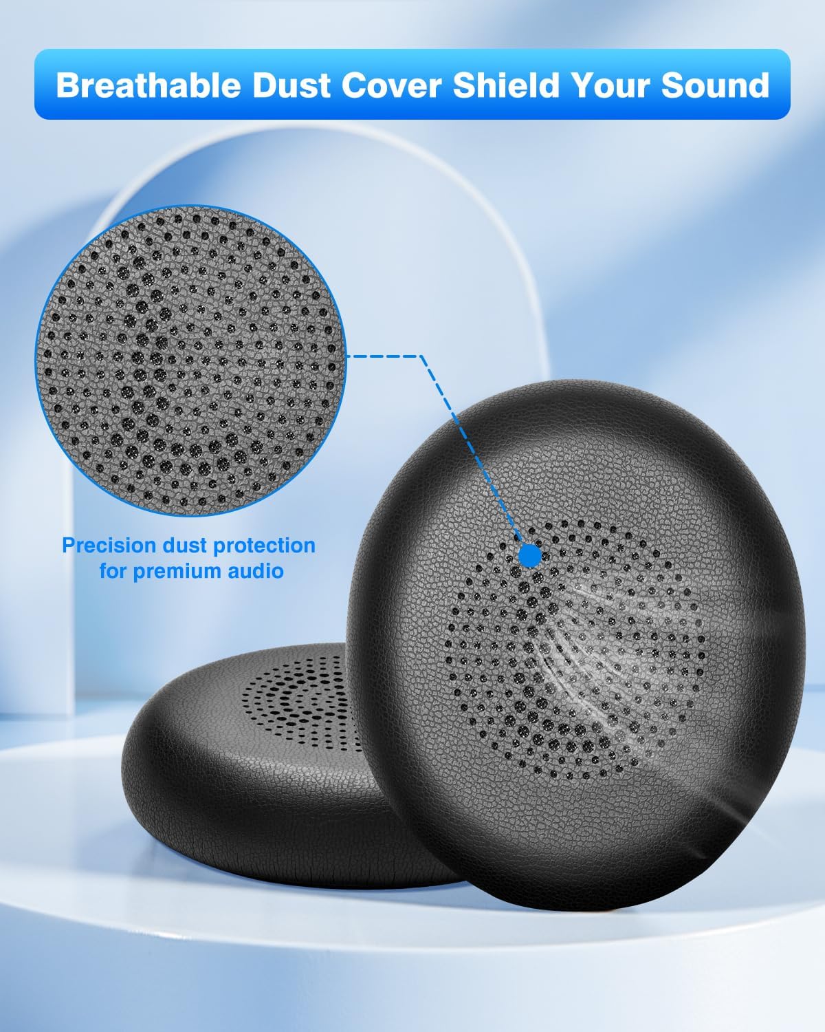 Jabra Evolve2 65/40/Elite 45h Replacement Earpads Soft Leather Black