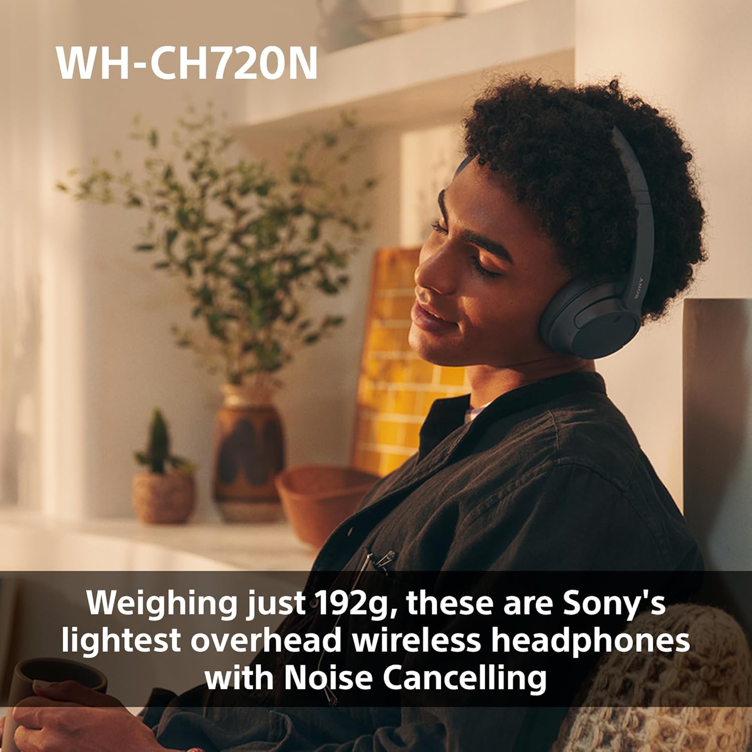 Sony WH-CH720N Wireless Noise Cancelling Headphones 35H Battery Lightweight Black