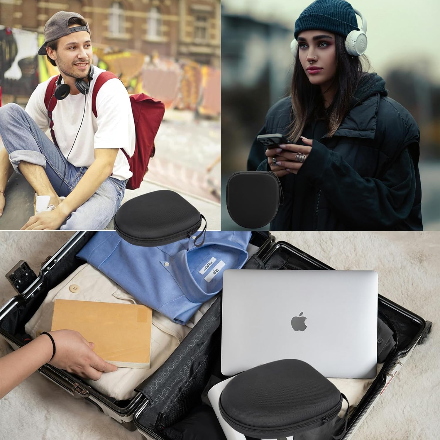 Hard Travel Case Compatible with Sony & JBL Noise Cancelling Headphones