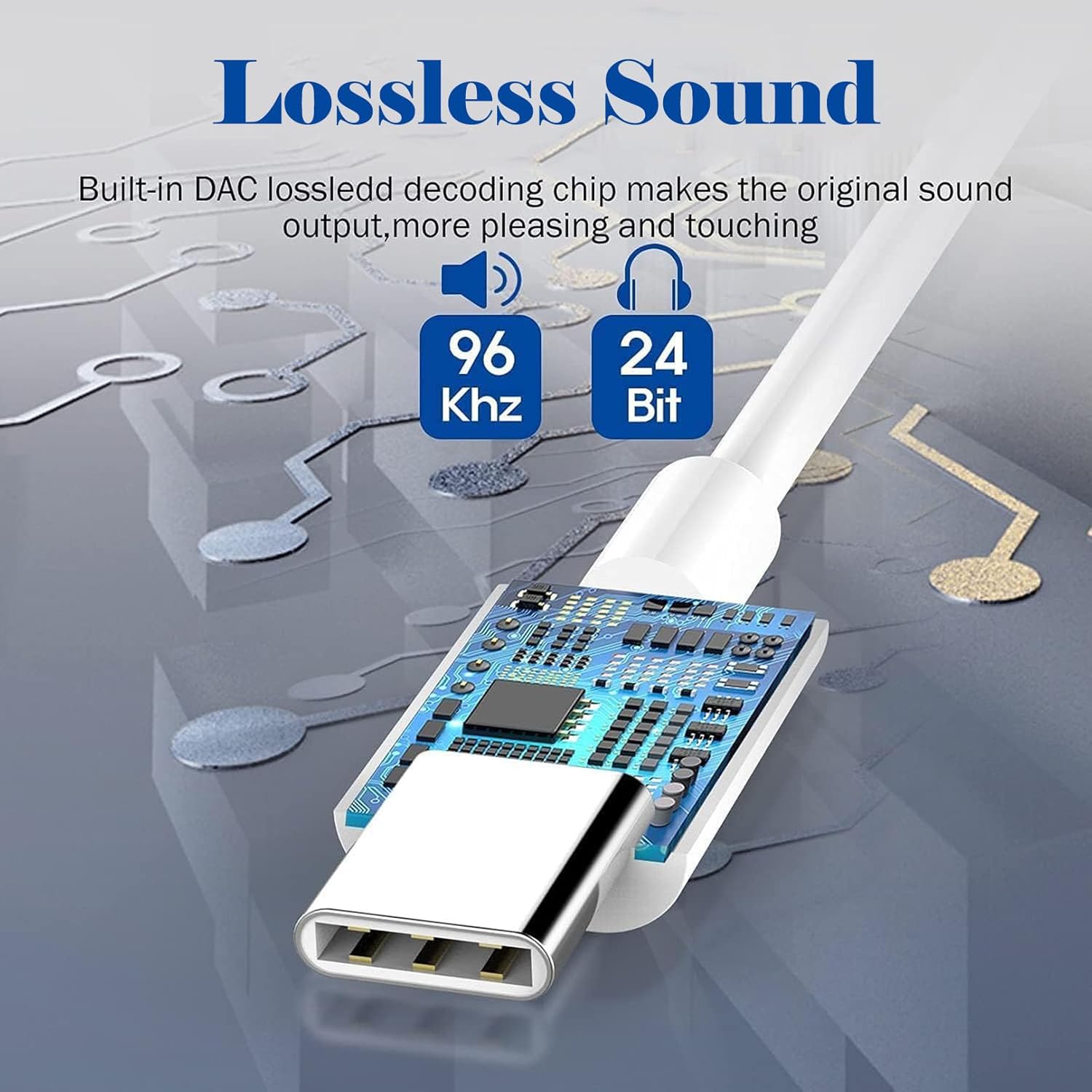 USB-C to 3.5mm Audio Adapter MFi Certified AUX Dongle 2 Pack