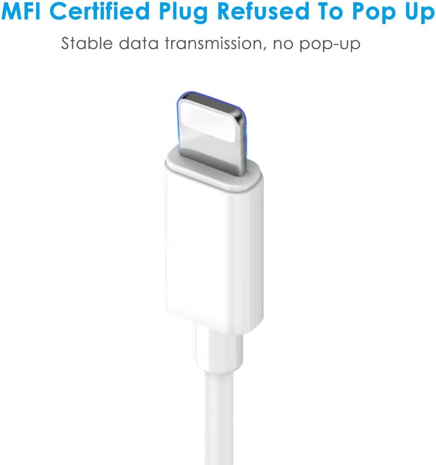 Lightning to 3.5mm Headphone Adapter 2 Pack MFi Certified iPhone Aux Dongle
