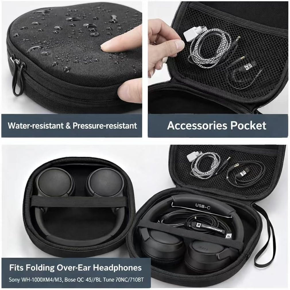 Hard Headphone Case for Sony WH-CH720N/JBL 770NC EVA Travel Bag