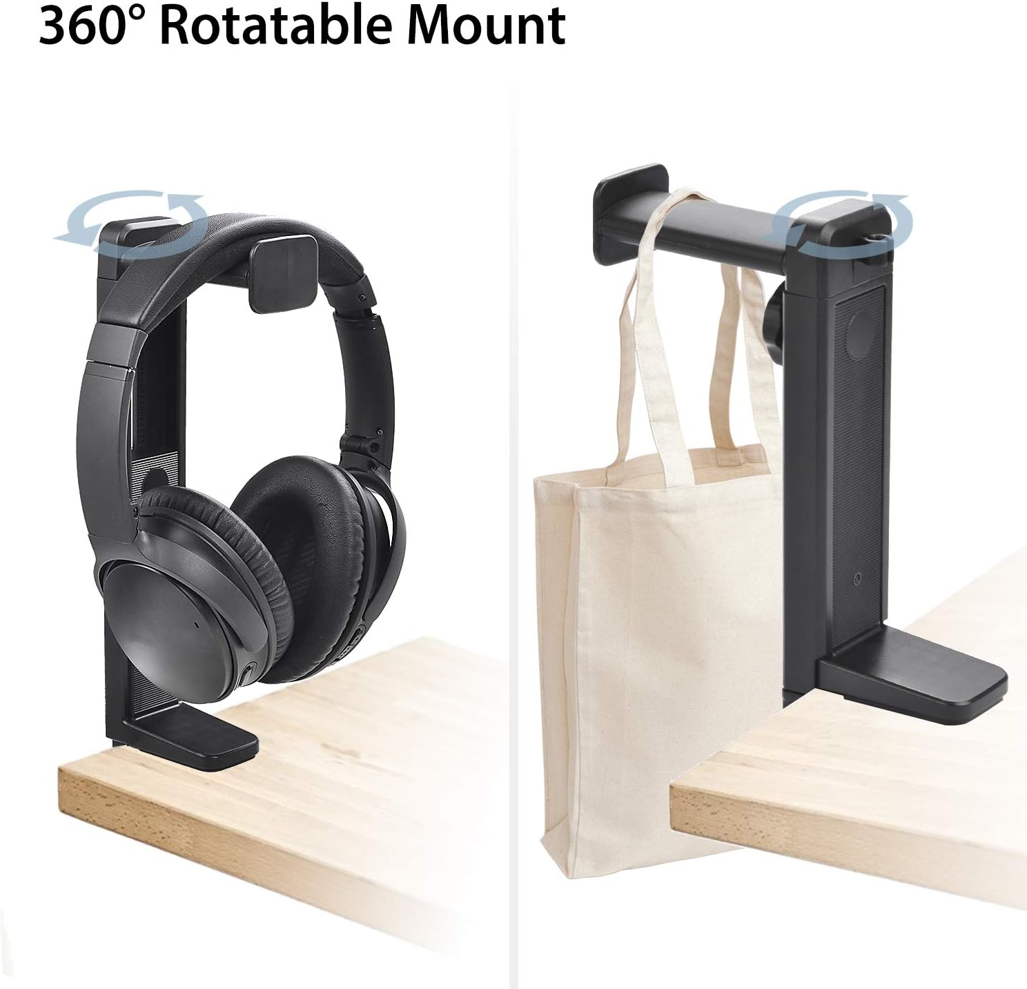 NEETTO HS906 2-in-1 Headphone Stand & Hanger for Above or Under Desk