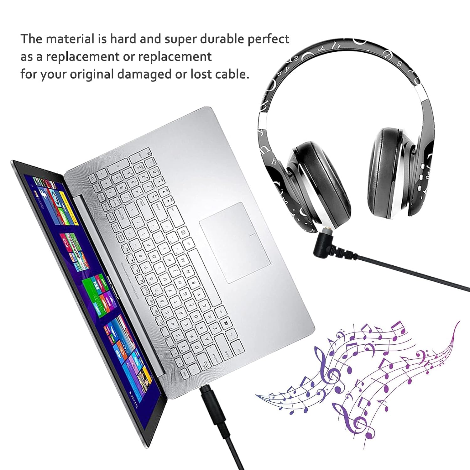 1.2M Audio Cable for Sony WH-1000XM5 XM4 XM3 CH-720N Headphones