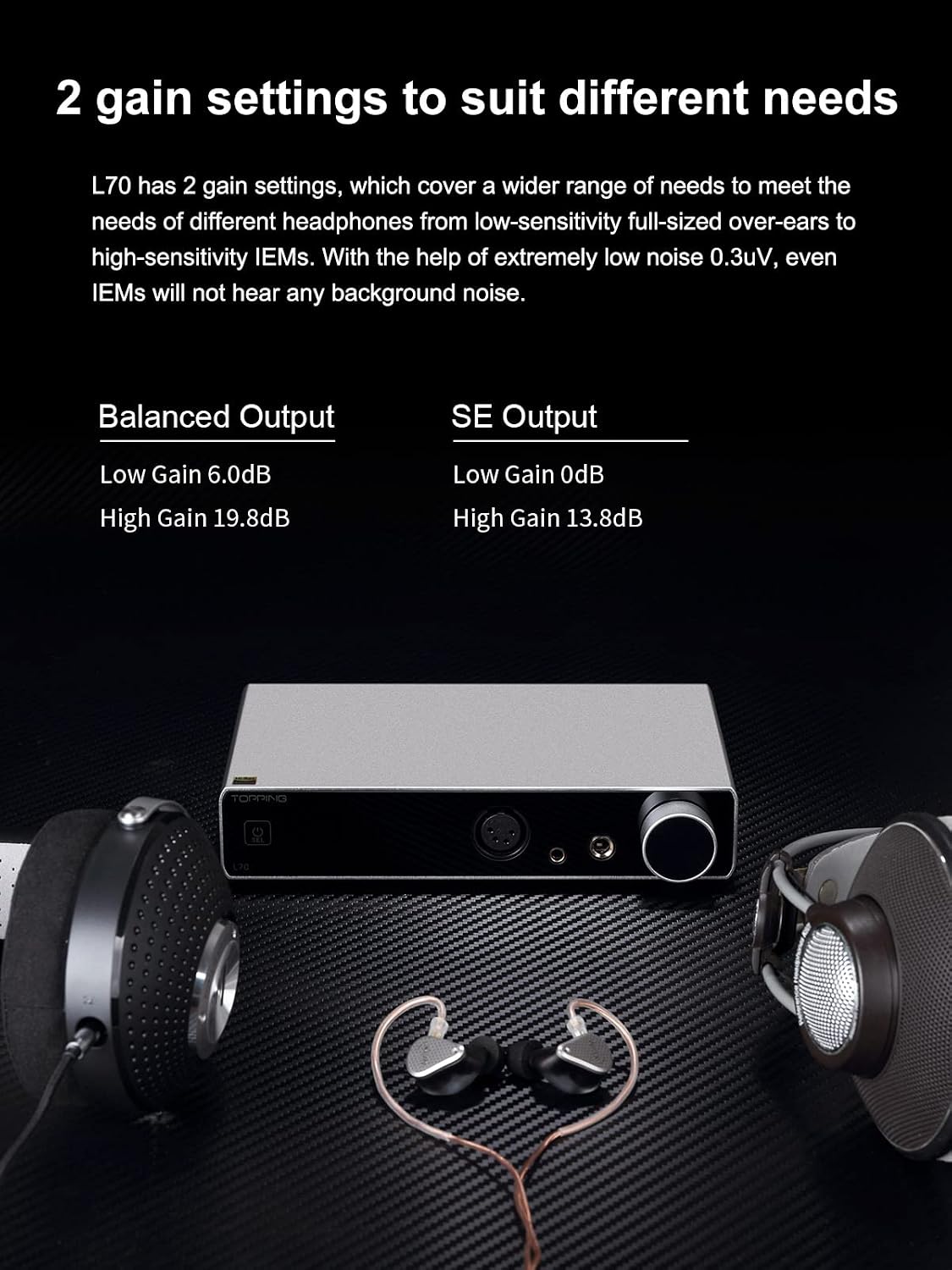 TOPPING L70 Balanced Headphone Amplifier NFCA XLR 4.4mm 6.35mm