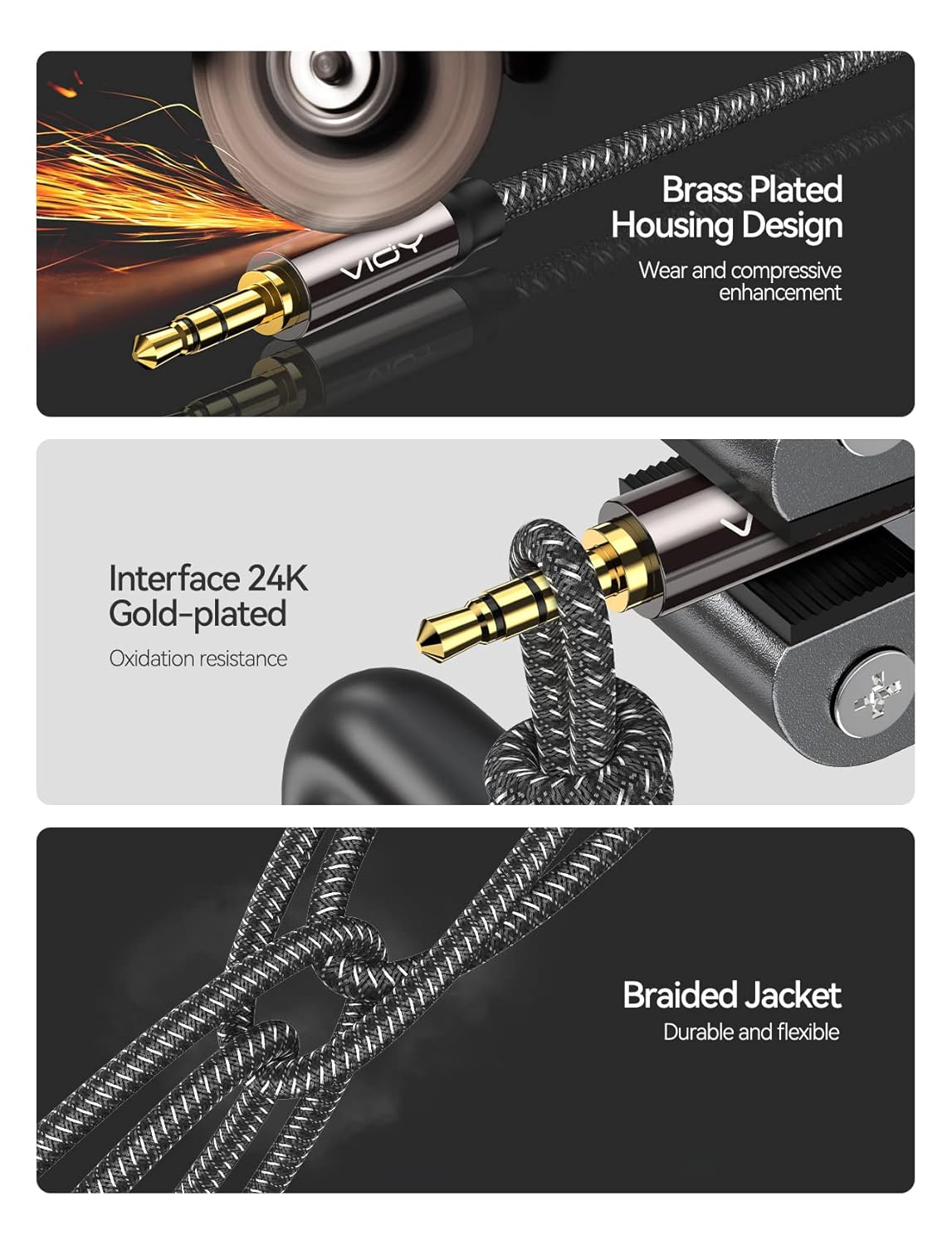 VIOY 6M Headphone Extension Cable 3.5mm Male to Female AUX Cord