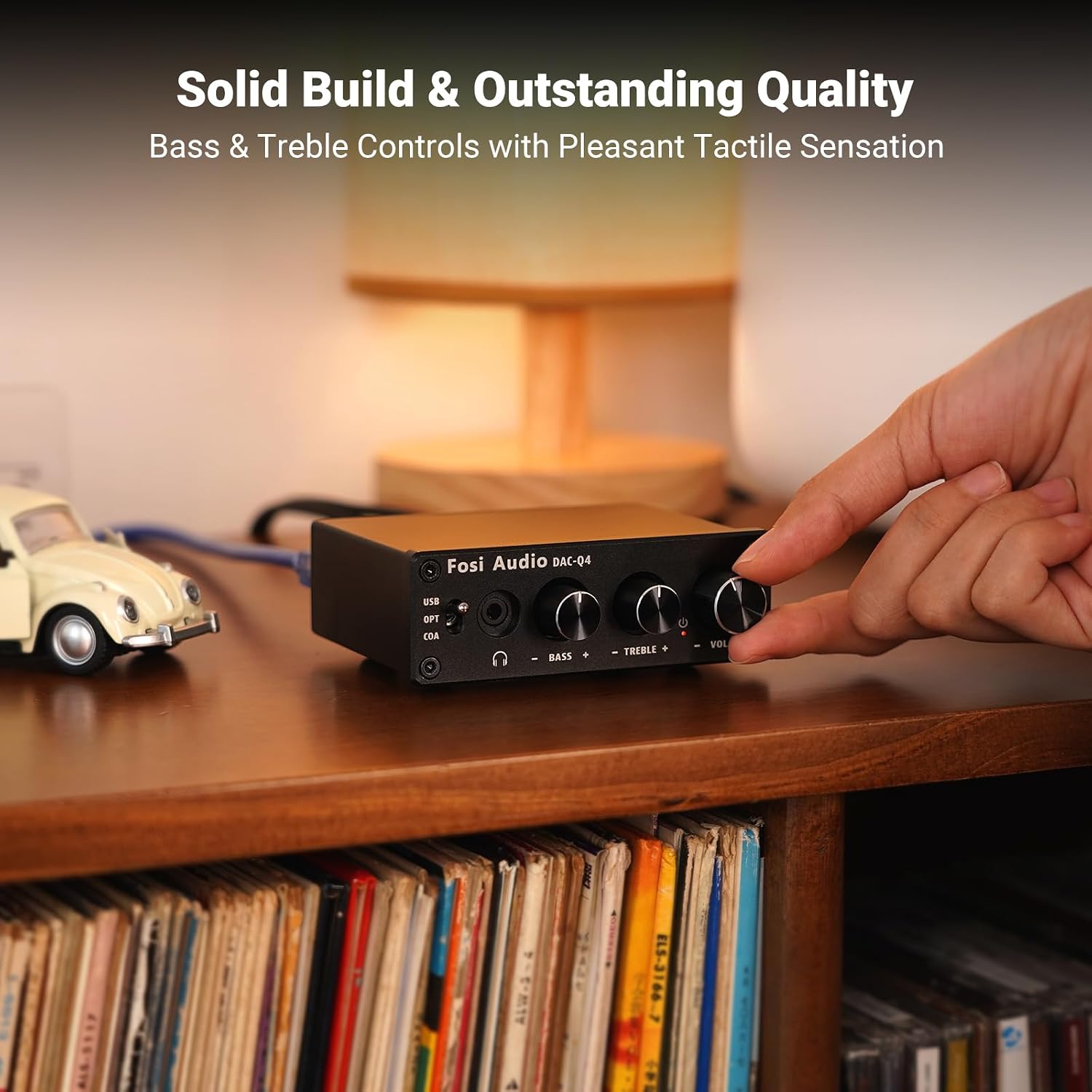 Fosi Audio Q4 DAC Headphone Amplifier USB Optical Coaxial 192kHz