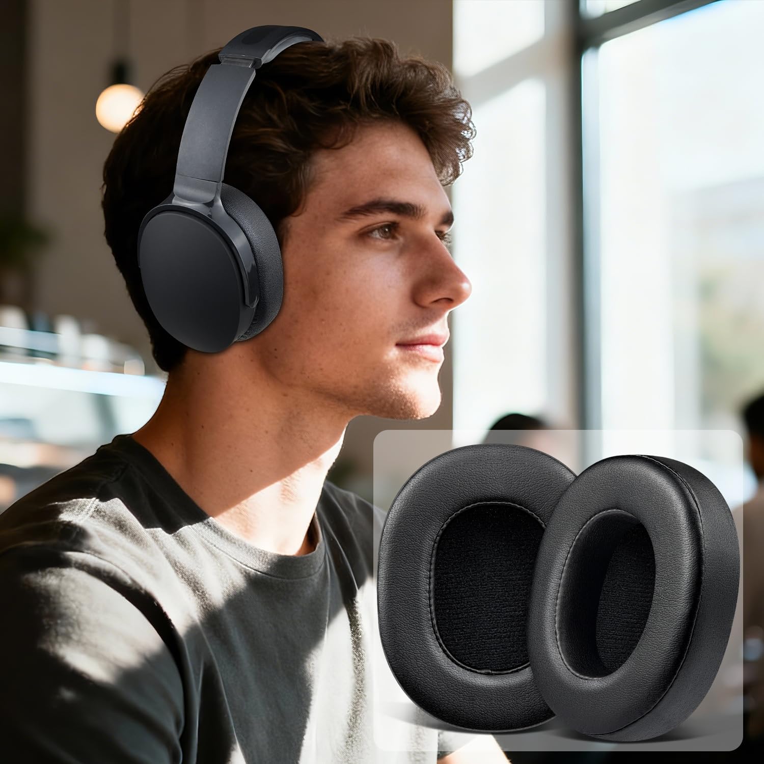 SOULWIT Earpads for Skullcandy Crusher Evo & Hesh ANC Black