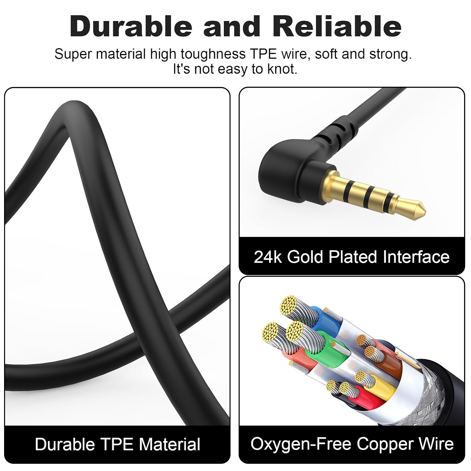 Replacement Audio Cable for SteelSeries Arctis 3, 5, 7 & Pro