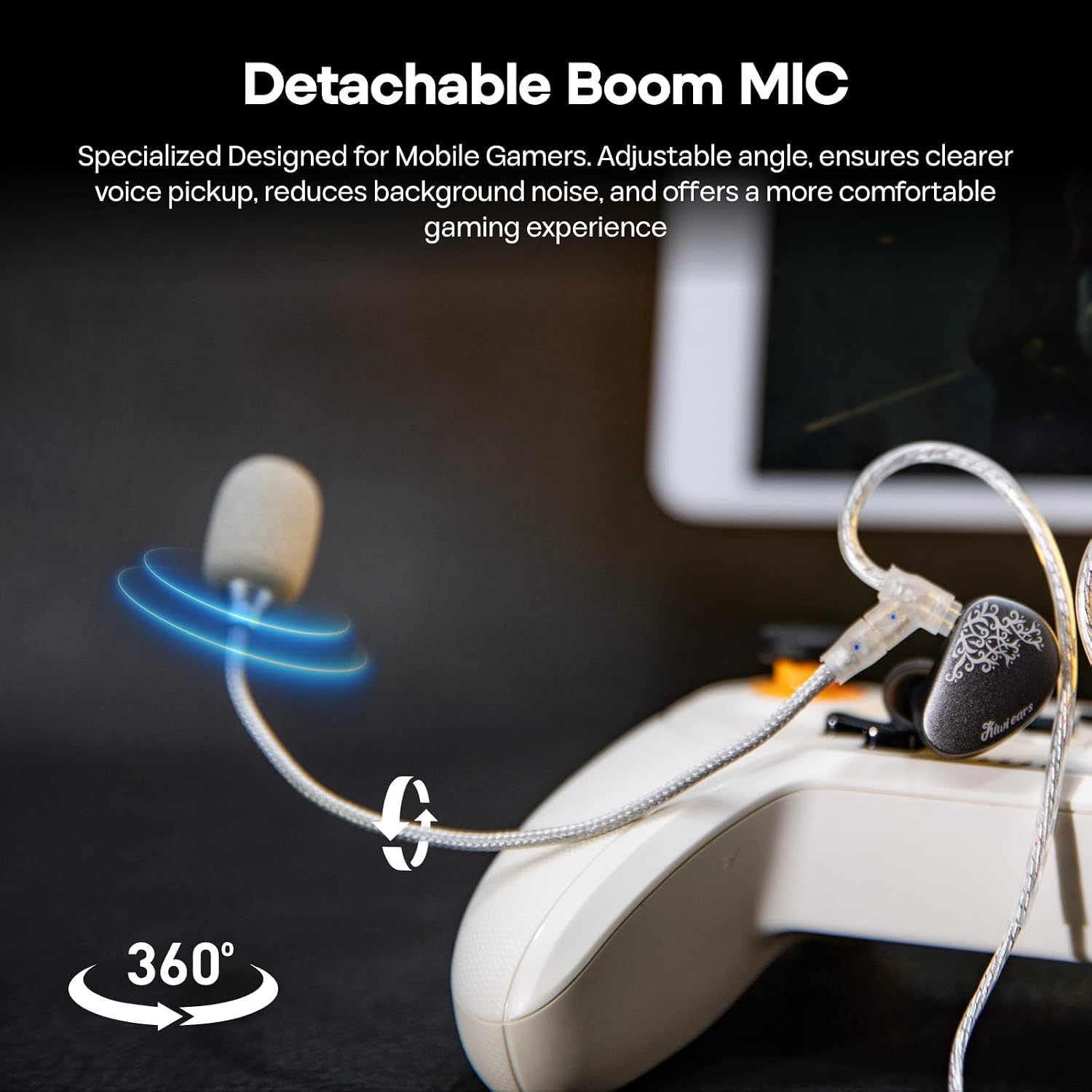 Kiwi Ears S-Link Type-C IEM Cable with DAC DSP Dual Mic 1.2m