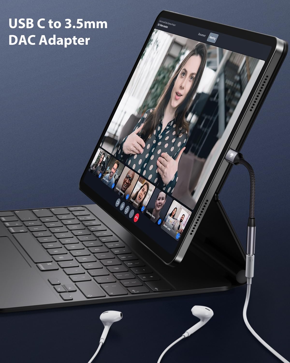 USB-C to 3.5mm DAC Audio Adapter Type-C Headphone Jack Converter for iPhone 17 16 15 Samsung Galaxy S25 S24 S23 Pixel iPad Pro