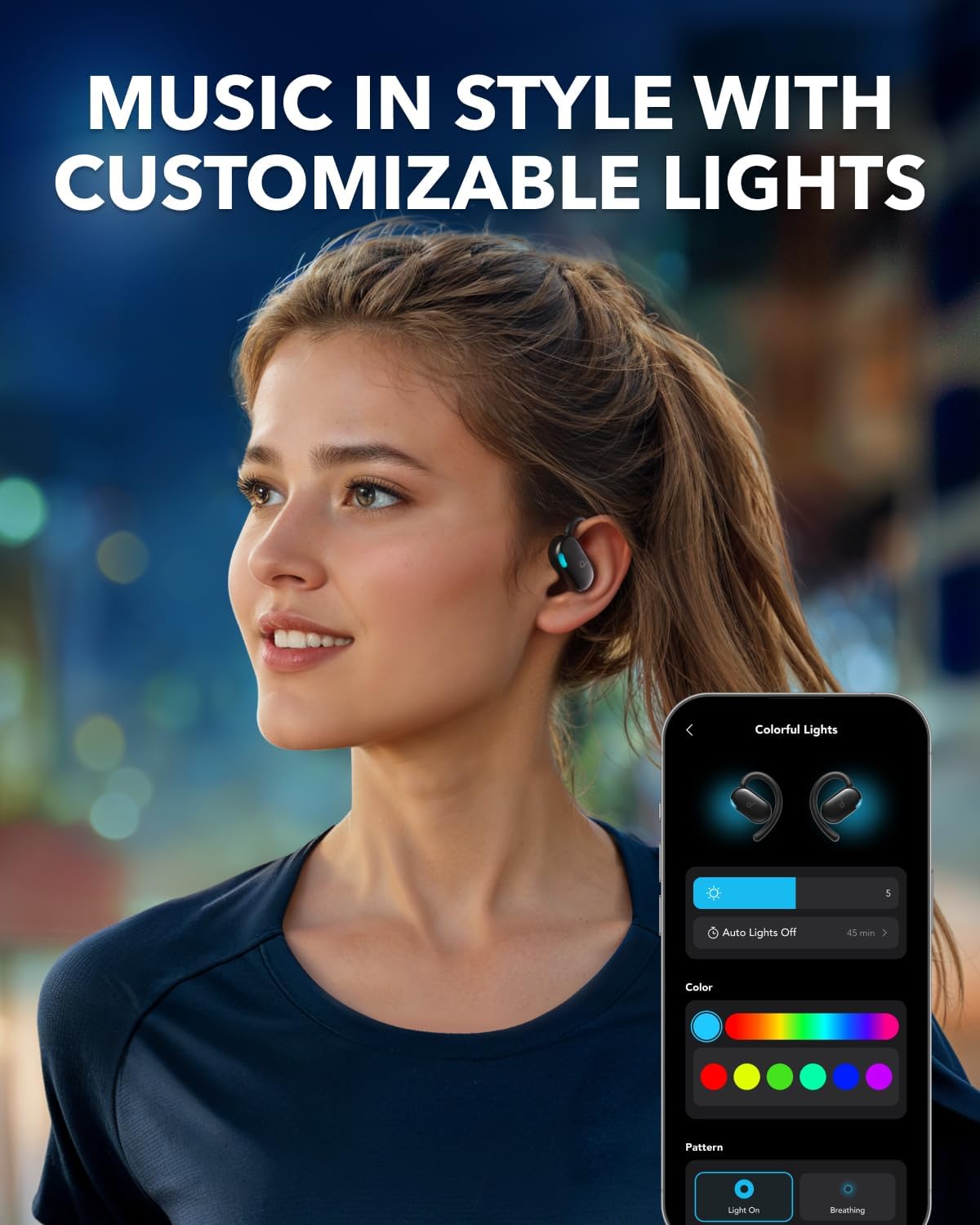 soundcore V20i Open-Ear Earbuds | Adjustable Hooks, IP55, 36H Playtime