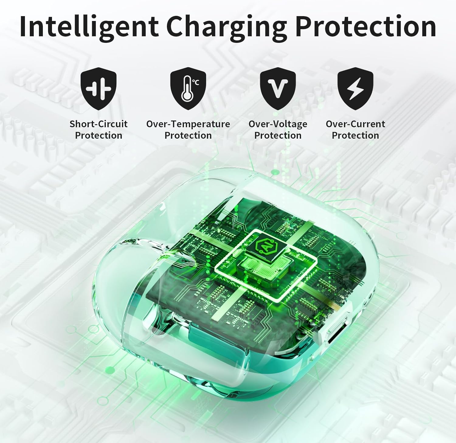 AirPods 4 Charging Case Replacement, 450mAh Wireless Case Pairing
