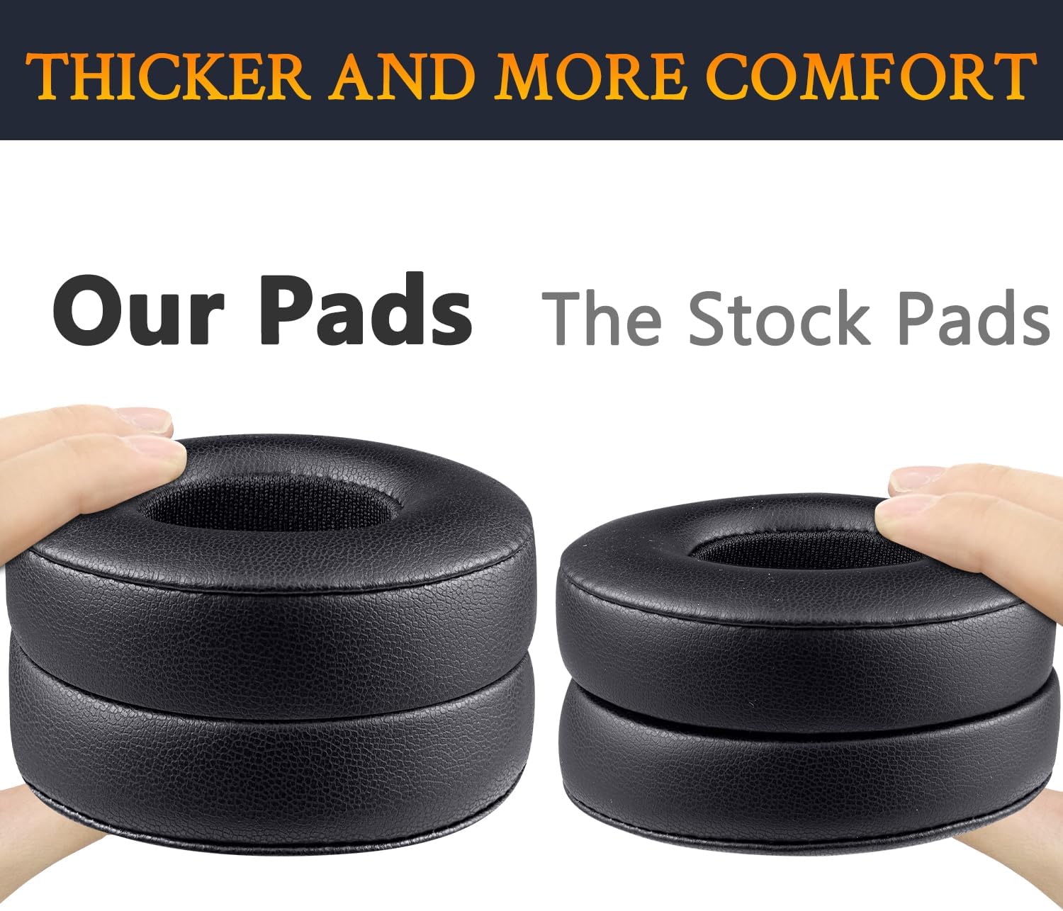 SoloWIT Earpads for Beats Solo 3/Solo 2 On-Ear Headphones Black