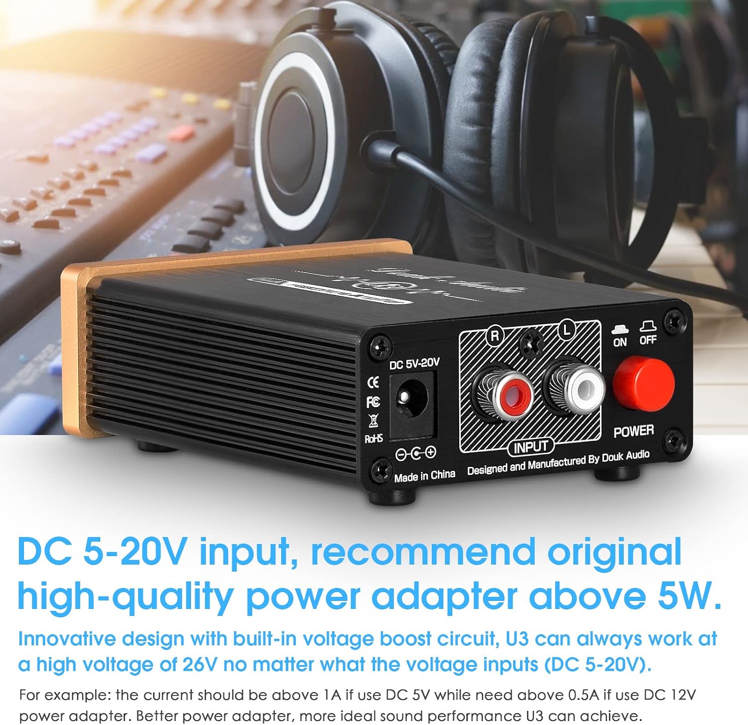 Douk Audio U3 Mini Class A Headphone Amplifier HiFi Stereo Amp 5VB