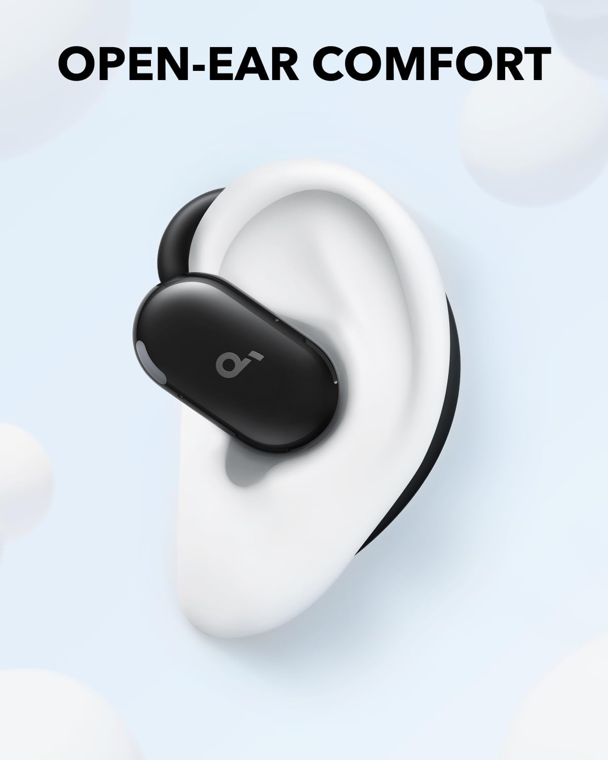 soundcore V20i Open-Ear Earbuds | Adjustable Hooks, IP55, 36H Playtime