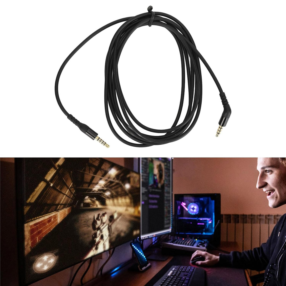 Replacement Audio Cable for SteelSeries Arctis Nova 7 Nova Pro 2m