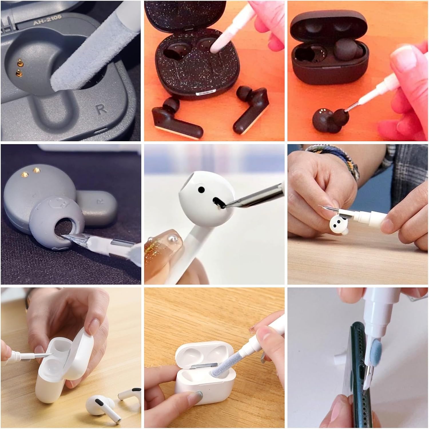 Universal Earbuds Cleaning Kit Dust Earwax Remover Tool for AirPods