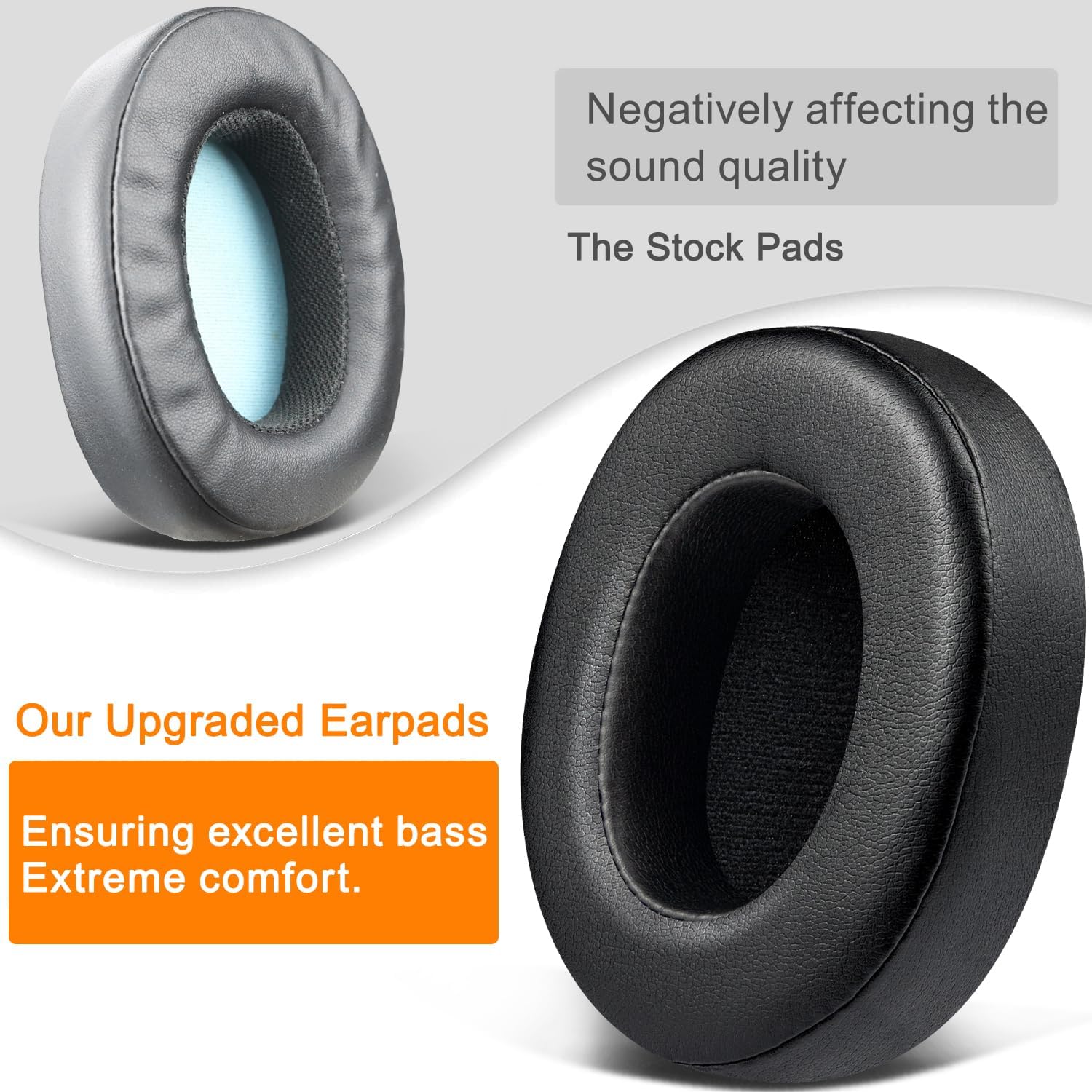 SOULWIT Earpads for Skullcandy Crusher Evo & Hesh ANC Black