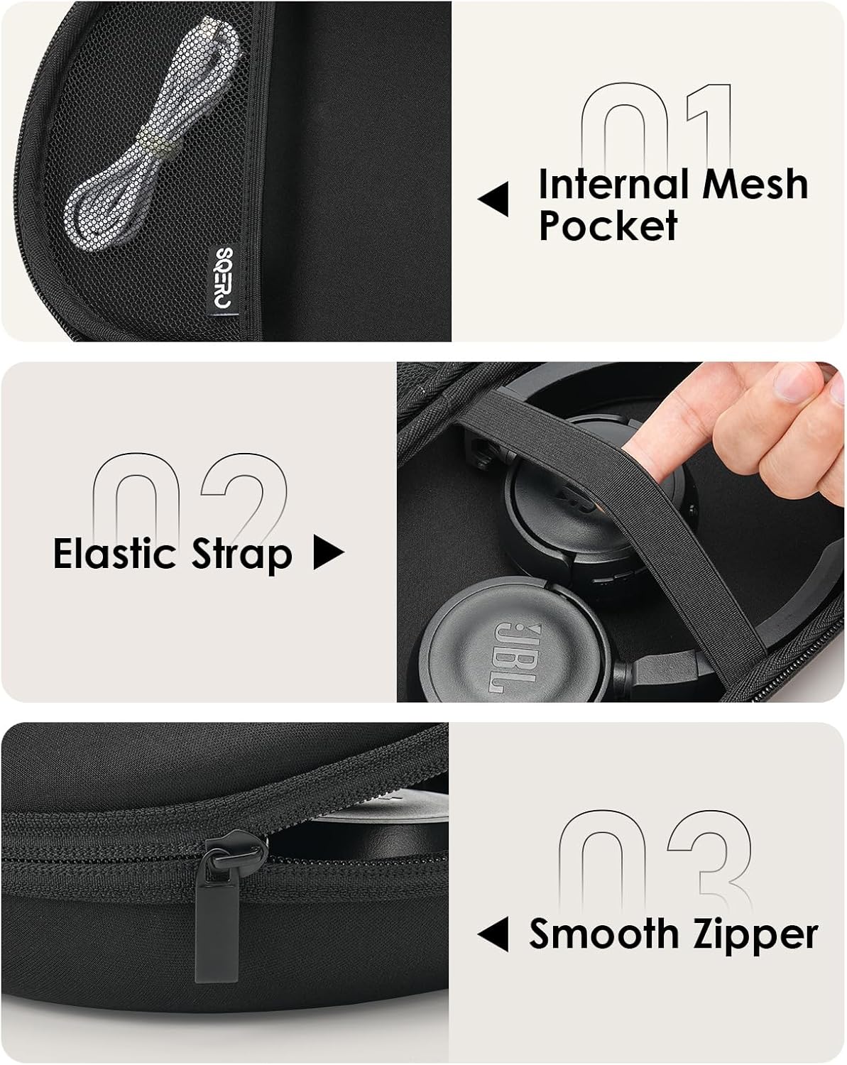 Premium Hard Shell Headset Case for JBL, Bose & Wireless Headphones