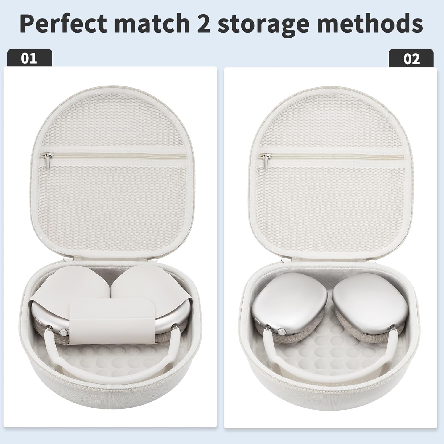 Apple AirPods Max 2 Case | Portable Hard Cover with Zipper & Pouch