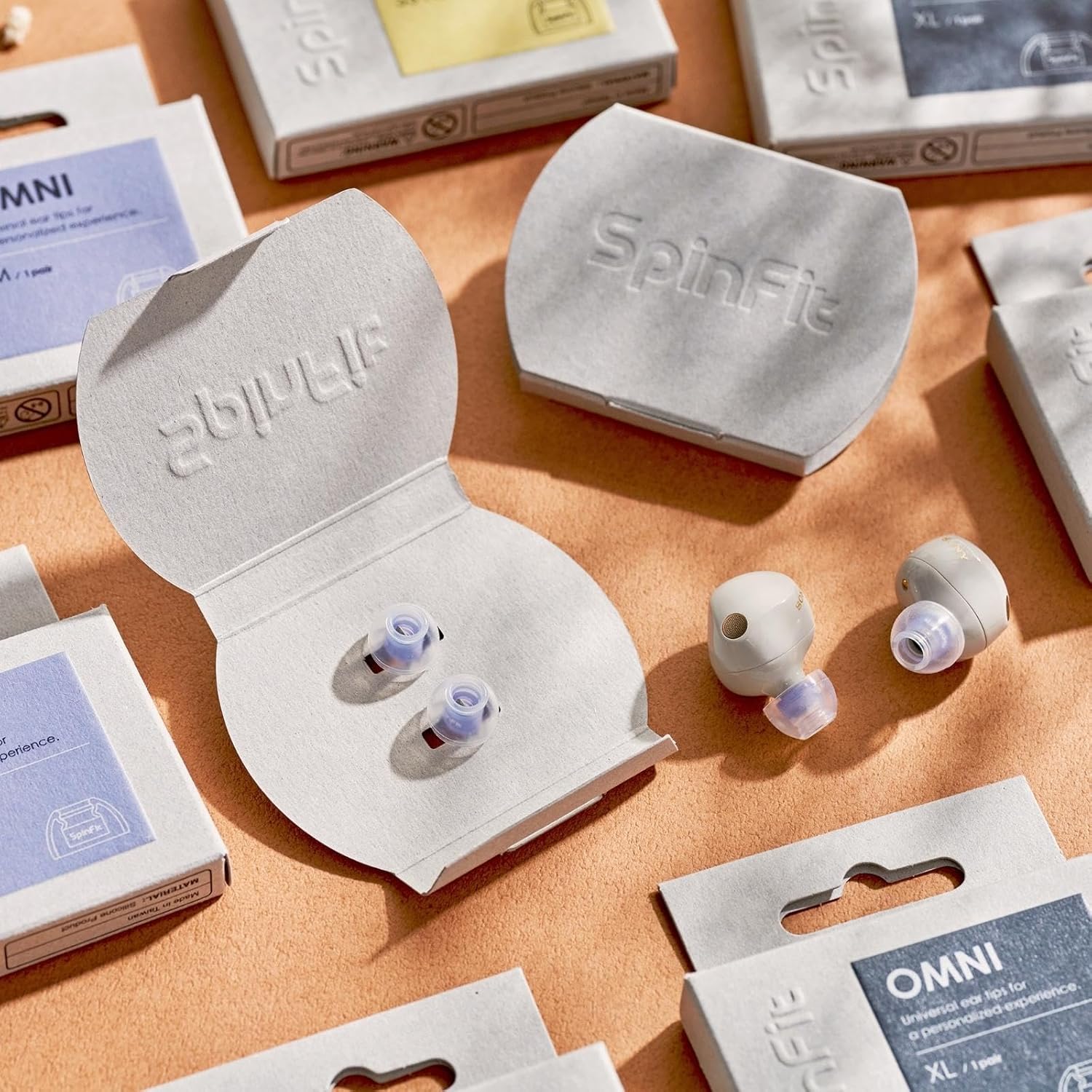 SpinFit Omni Silicone Eartips for TWS Earbuds & IEMs, M (1 Pair)
