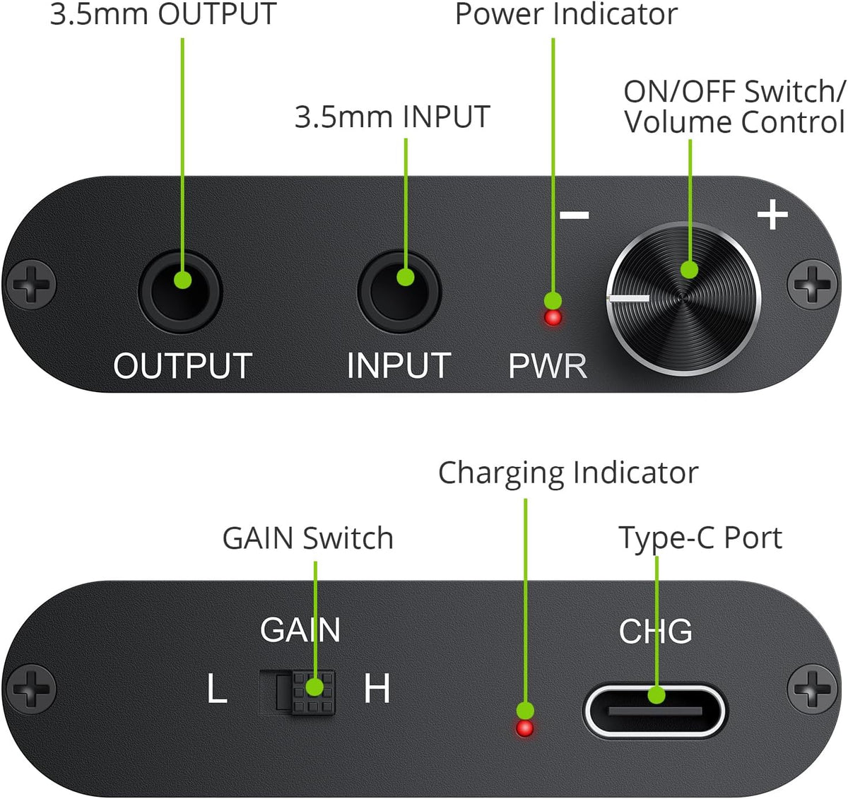 LiNKFOR HiFi Headphone Amplifier 16–300Ω Portable Stereo Amp
