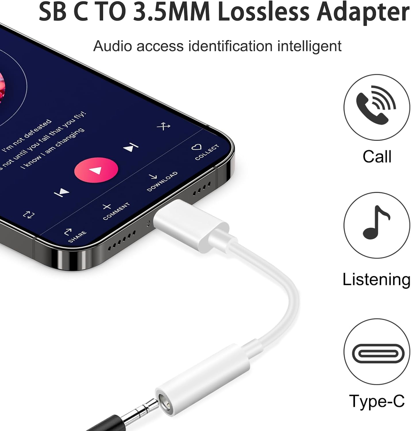 USB-C to 3.5mm AUX Adapter 2 Pack for iPhone 16 Samsung Galaxy S24
