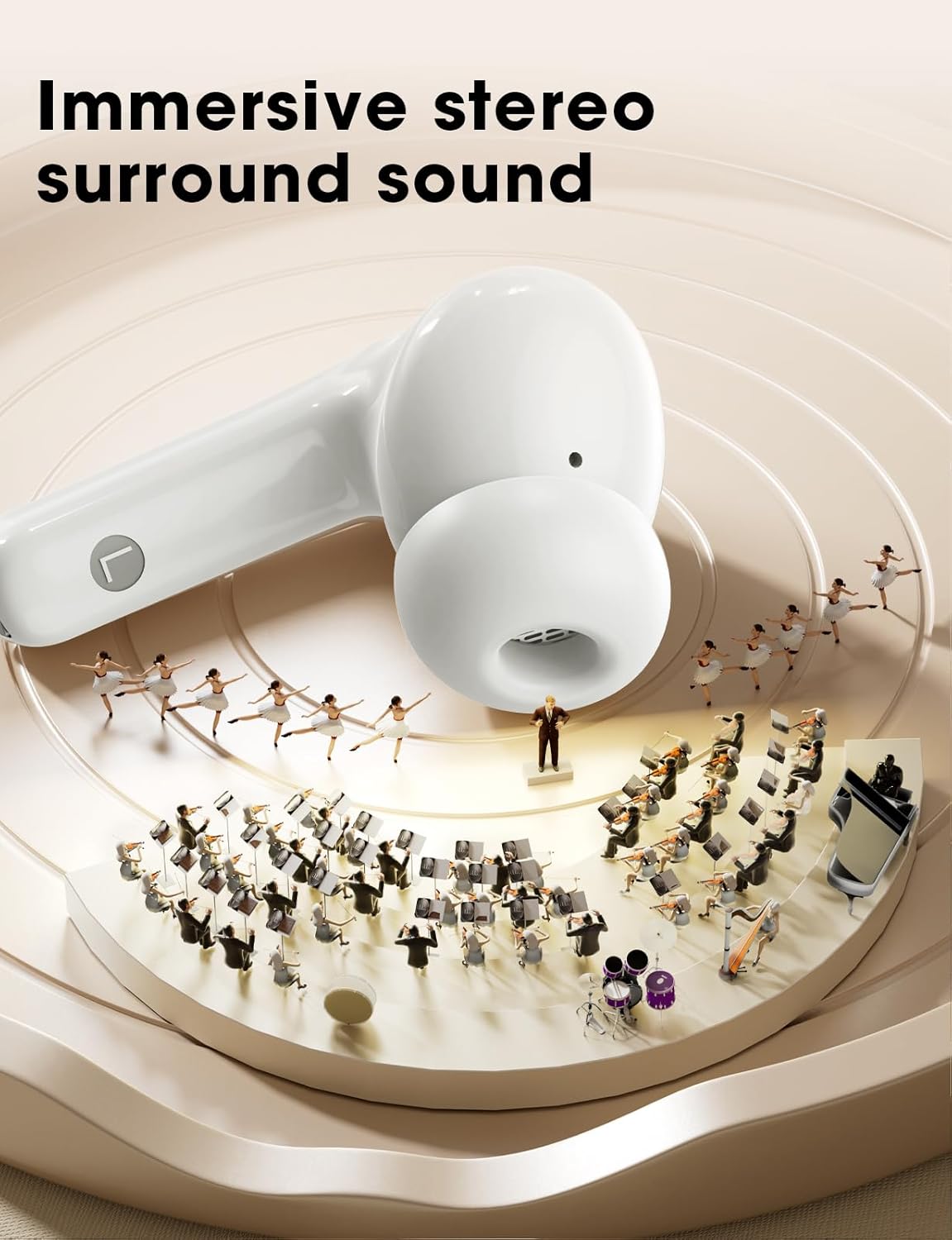 ZZU Wireless Earbuds Bluetooth 5.4, ENC, 48H Playtime, IPX7