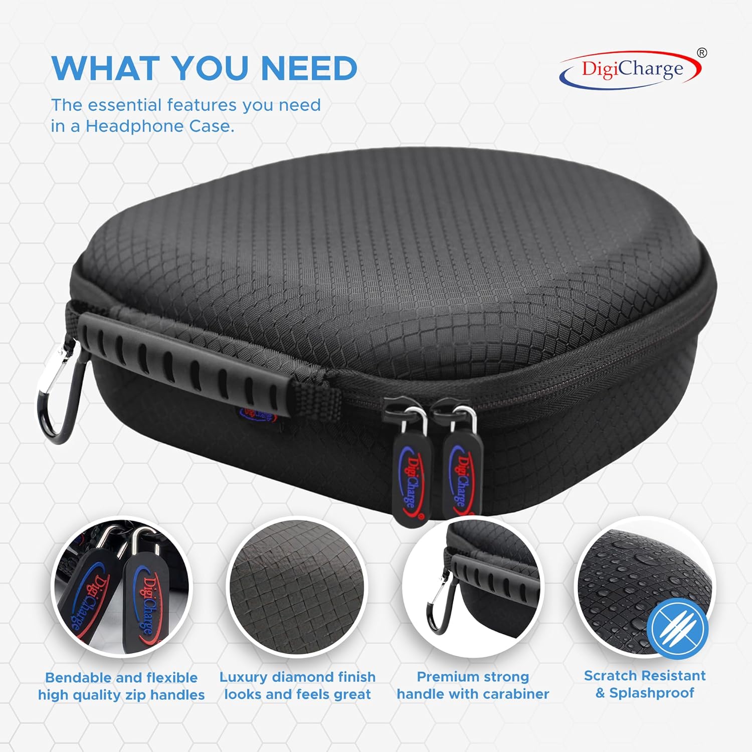 Digicharge Carry Case for Sony & JBL Foldable On-Ear Headphones