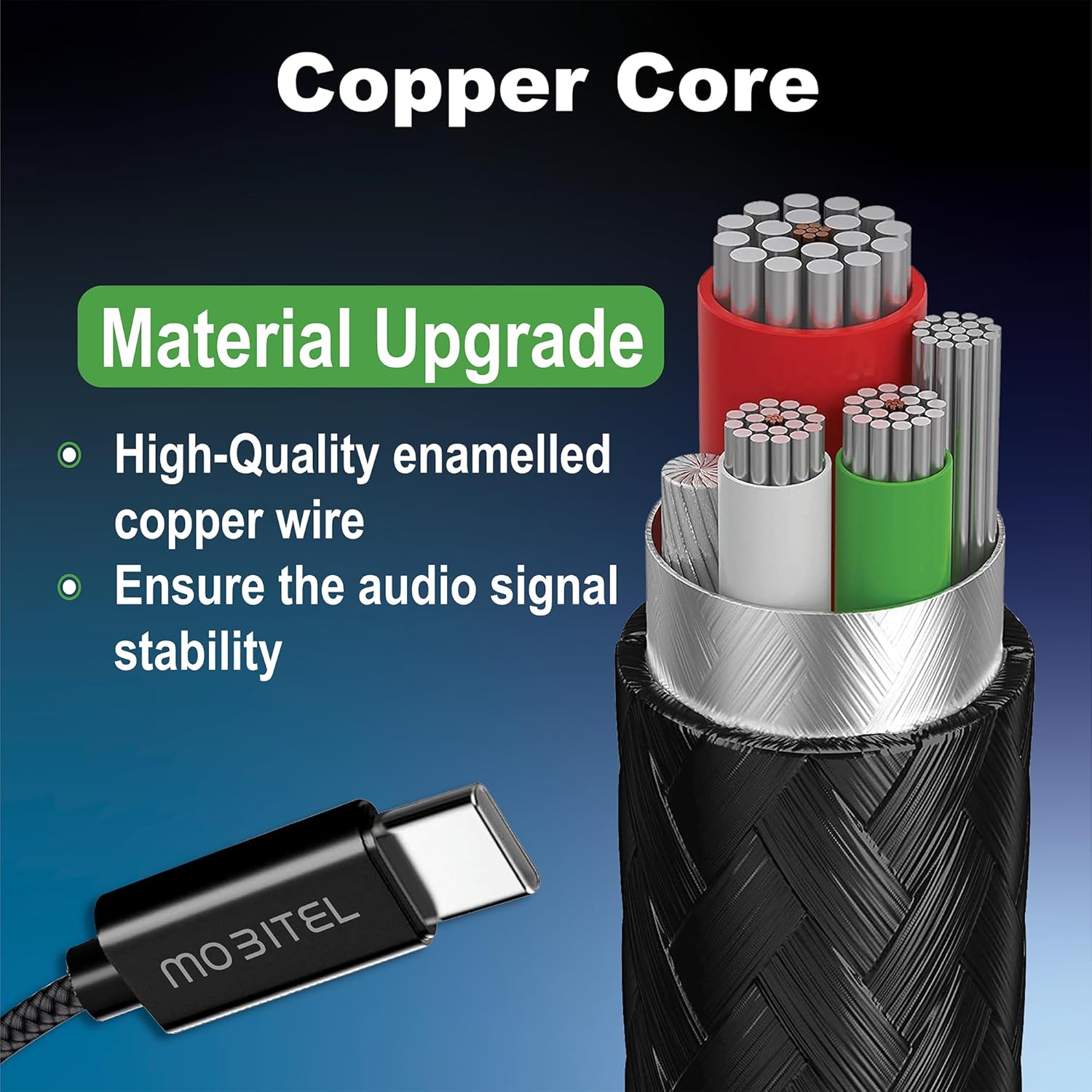 USB-C to 3.5mm Audio Cable 1M Car Stereo iPhone Samsung iPad MacBook