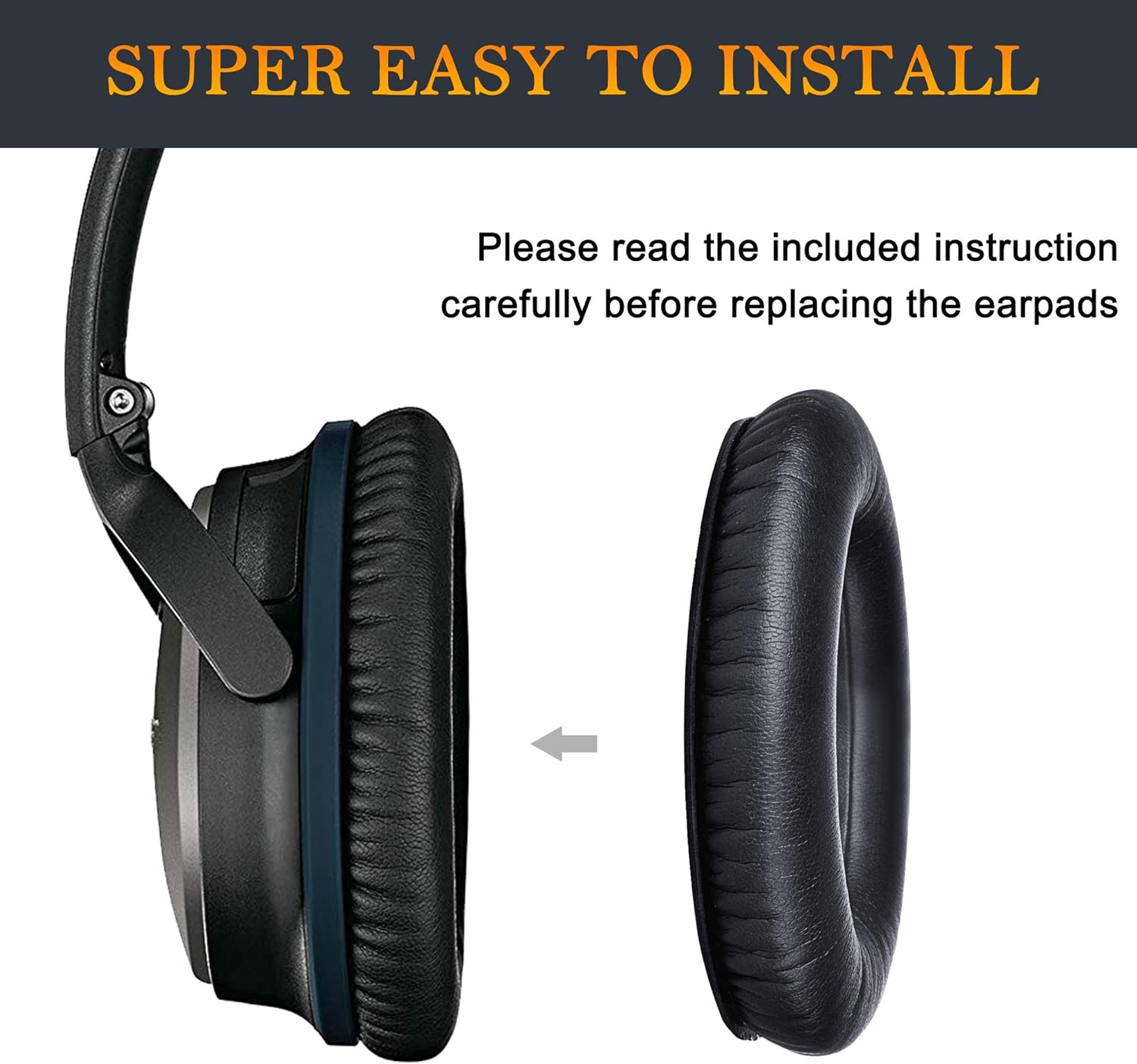 SoloWIT Earpads for Bose QC15/QC25/QC35, QC2, AE2 - Black/Blue