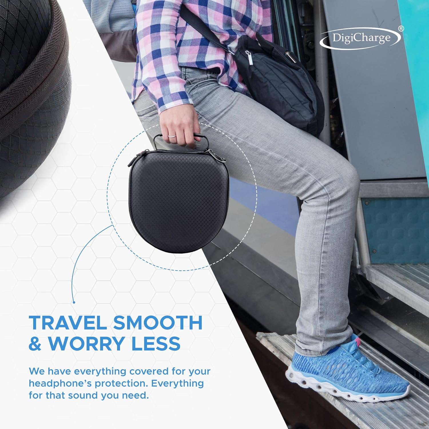 Digicharge Carry Case for Sony & JBL Foldable On-Ear Headphones
