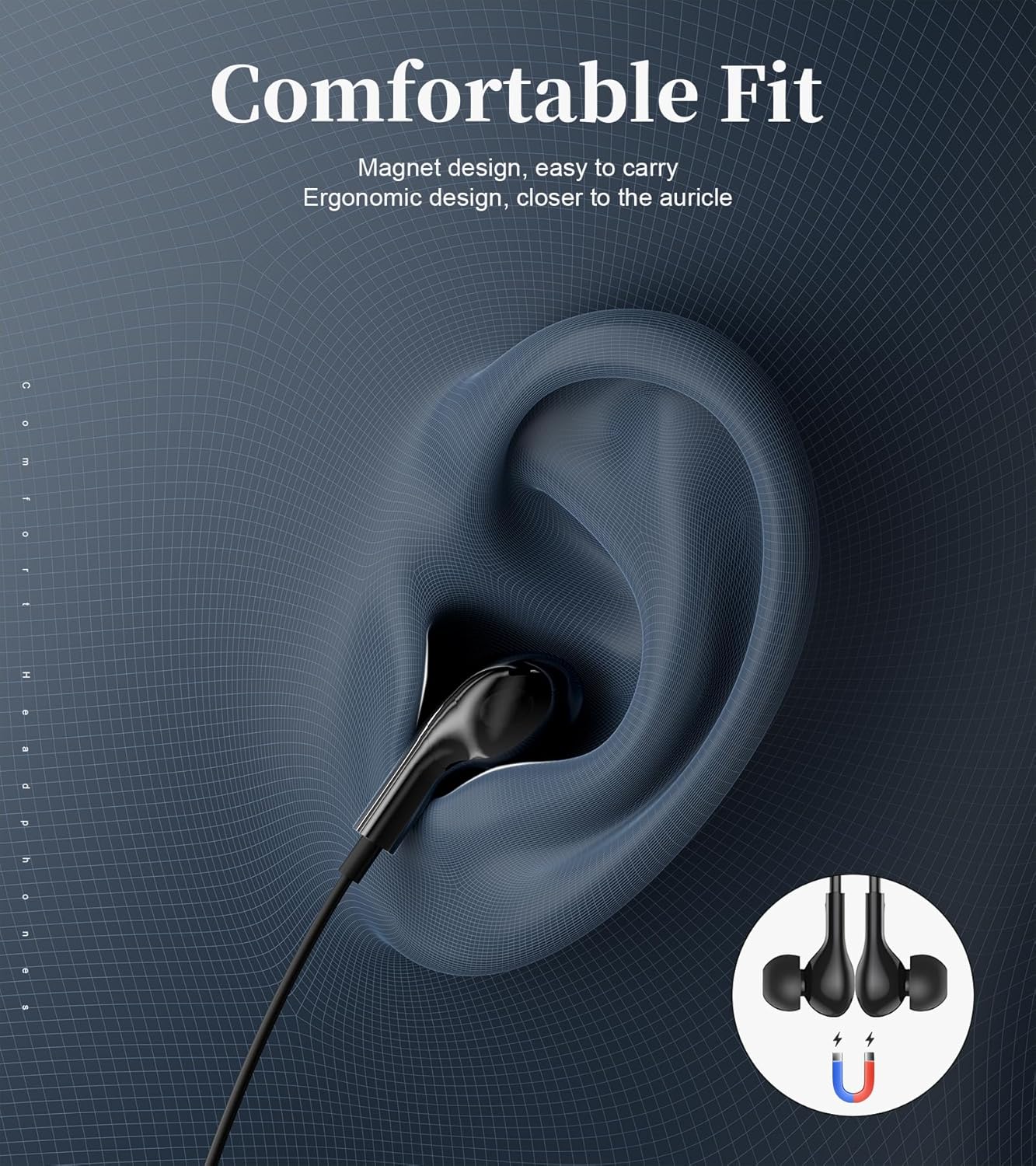 USB C Headphones Samsung S26 S25 iPhone 17 Wired Earbuds Type C 70C
