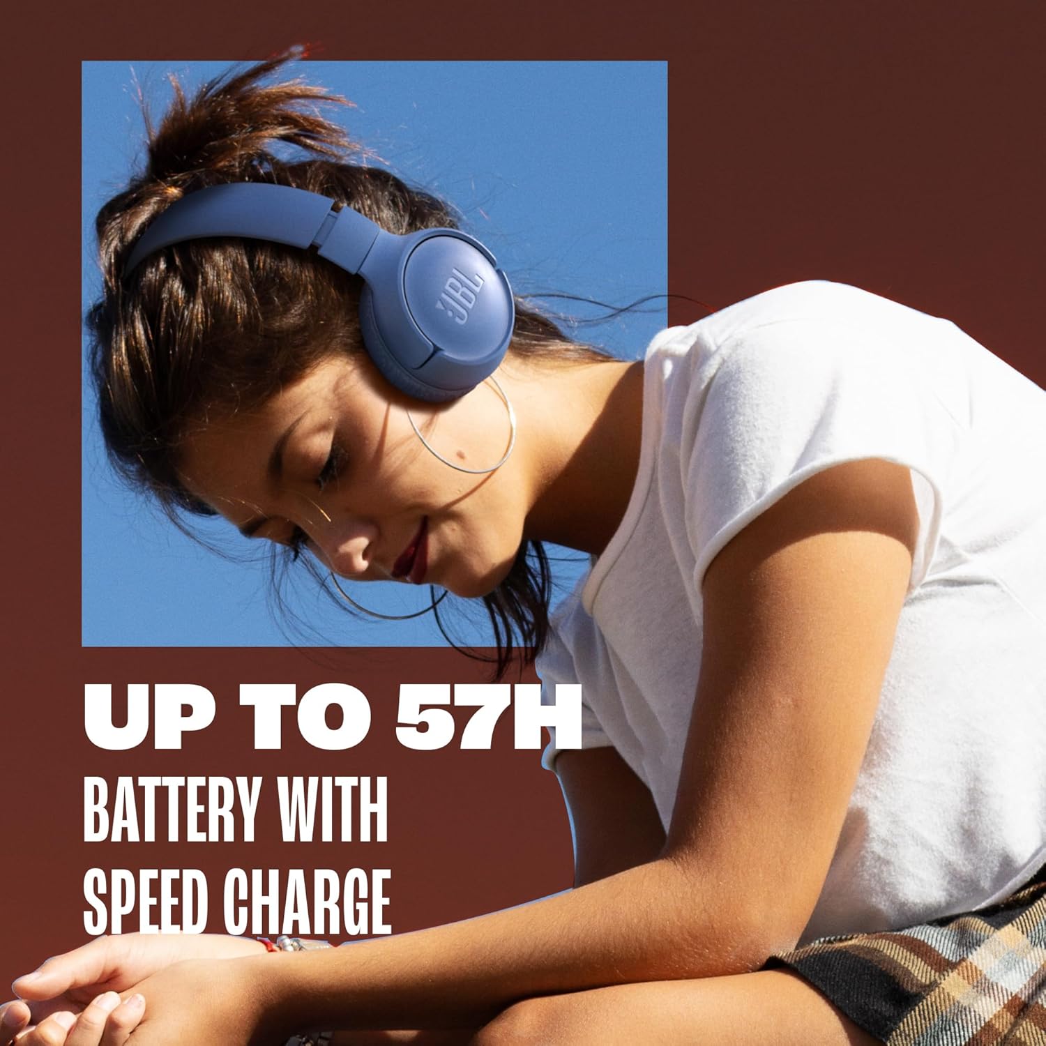 JBL Tune 520BT Wireless Headphones, Deep Bass, 57H Playtime