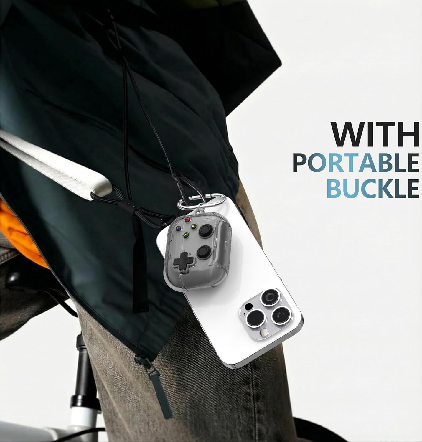 Hard AirPods Pro 3 Case Clear Gaming Cover Lock Fidget Stand Kit