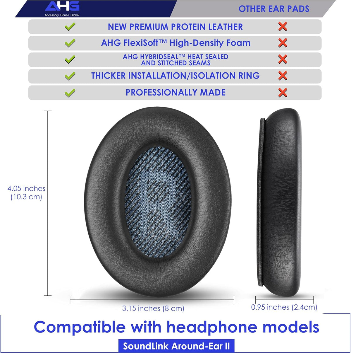 Premium Replacement Ear Pads for Bose SoundLink AE2 Headphones