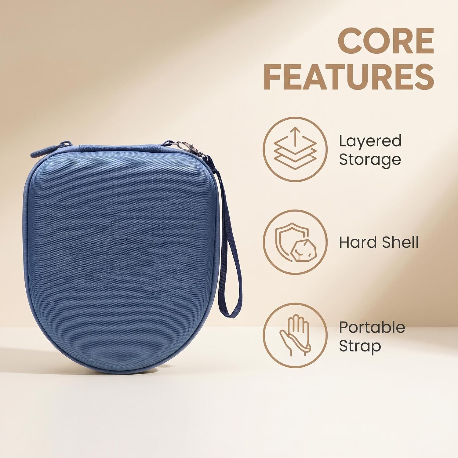 Hard Headphone Case for Sony WH-CH520/CH510 Travel Storage Blue Cover!