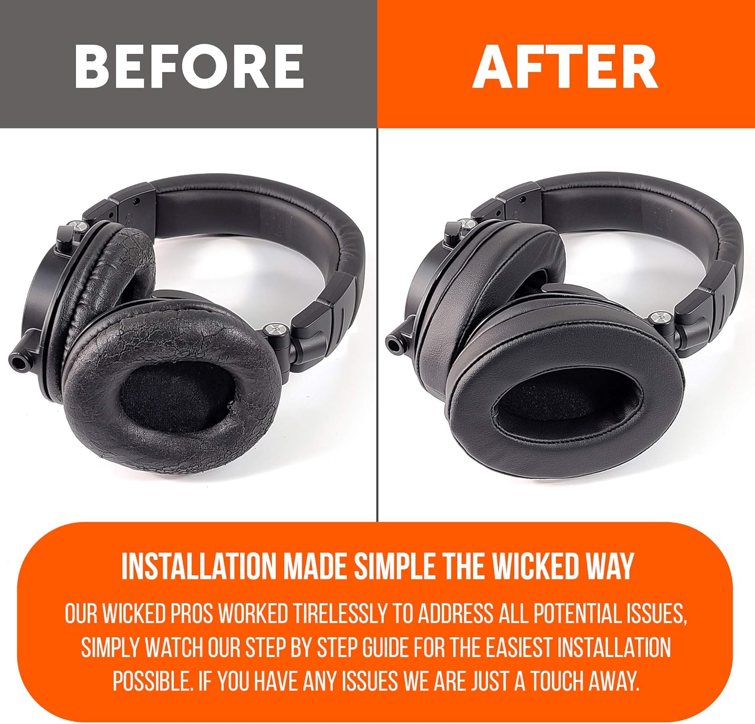 Universal Memory Foam Replacement Ear Pads for Gaming Headsets Black