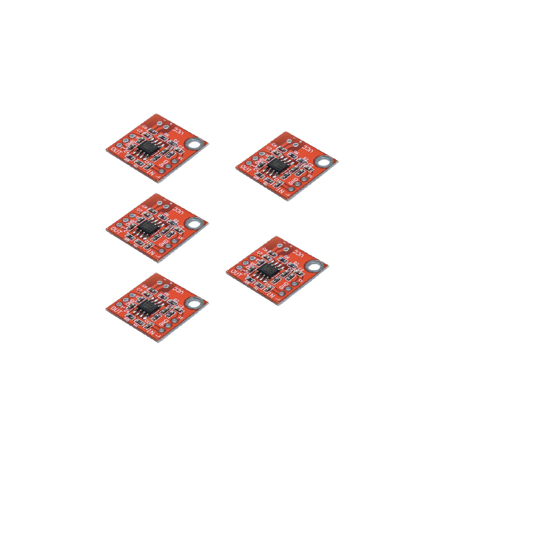 Hailege 5pcs TDA1308 Stereo Headphone Amplifier Board 3V-6V