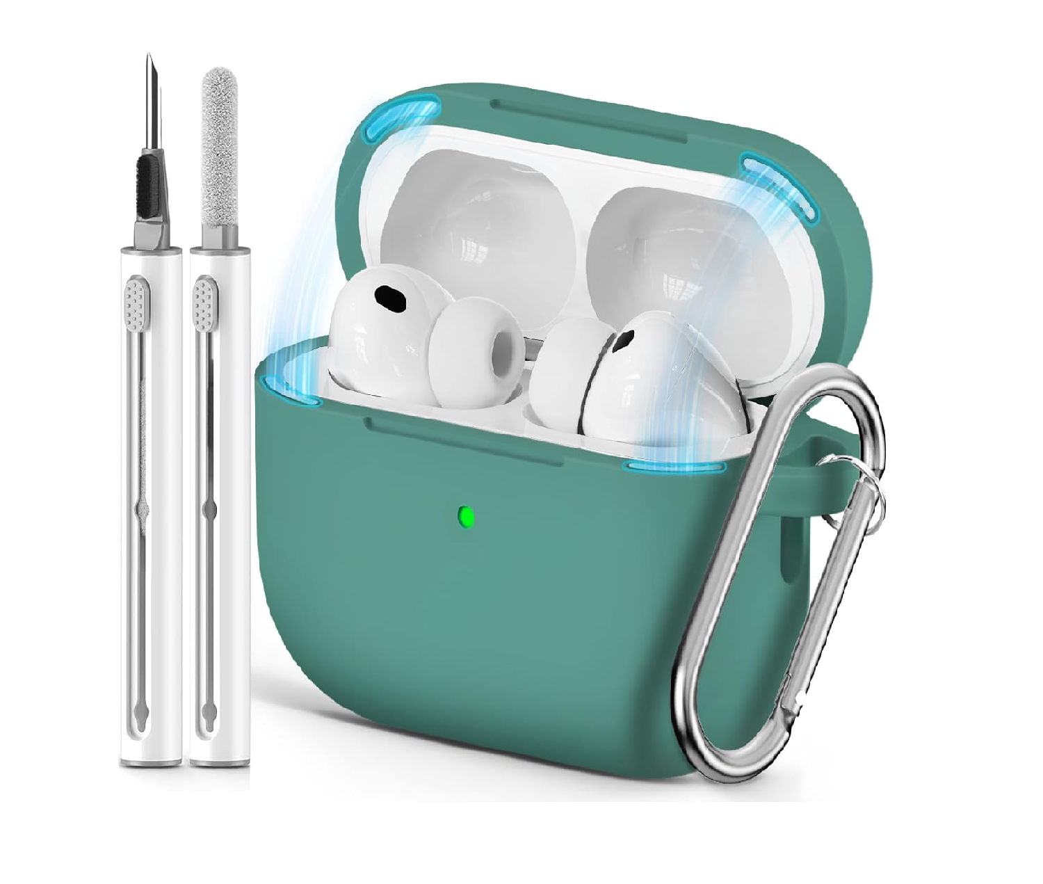 Inesore AirPods Pro 3 Case with Cleaning Kit Silicone Cover Black Protective