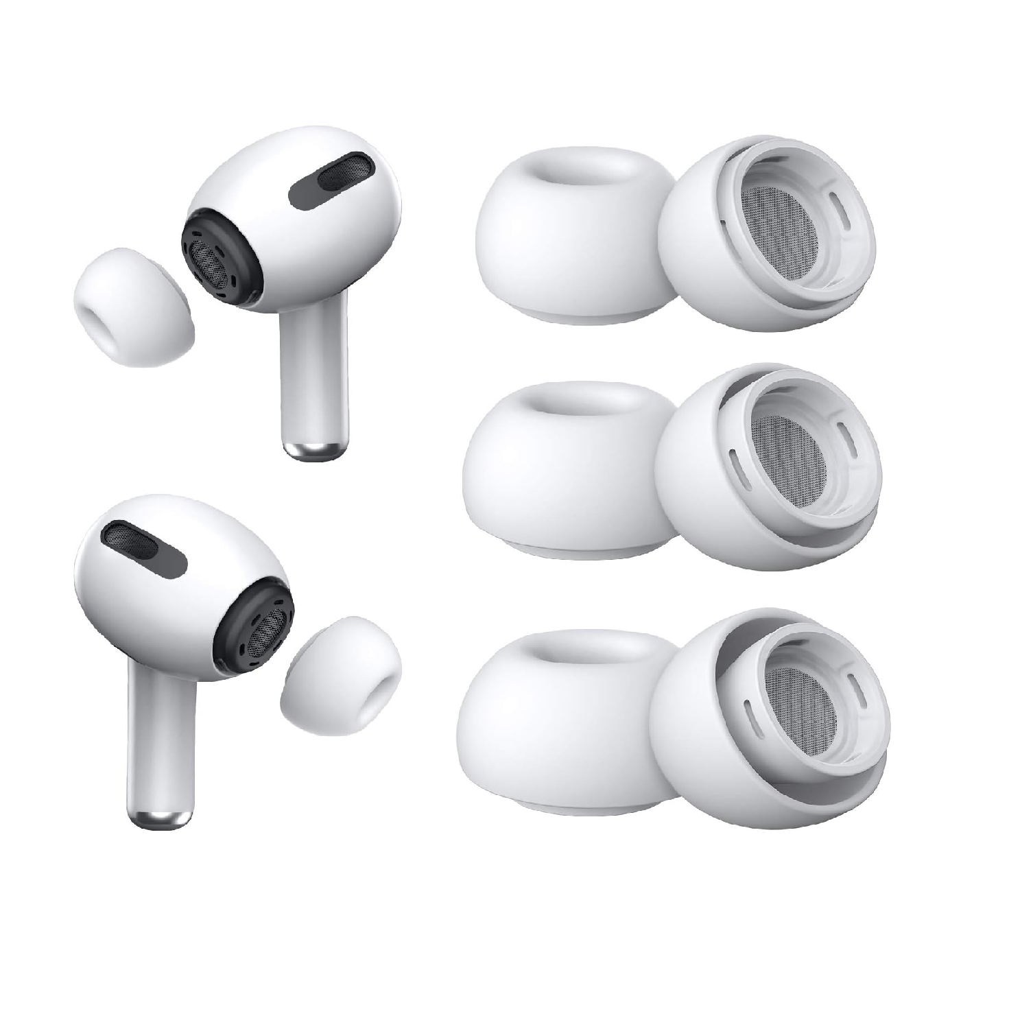 Replacement AirPods Pro Ear Tips 1st/2nd Gen, S/M/L + Case