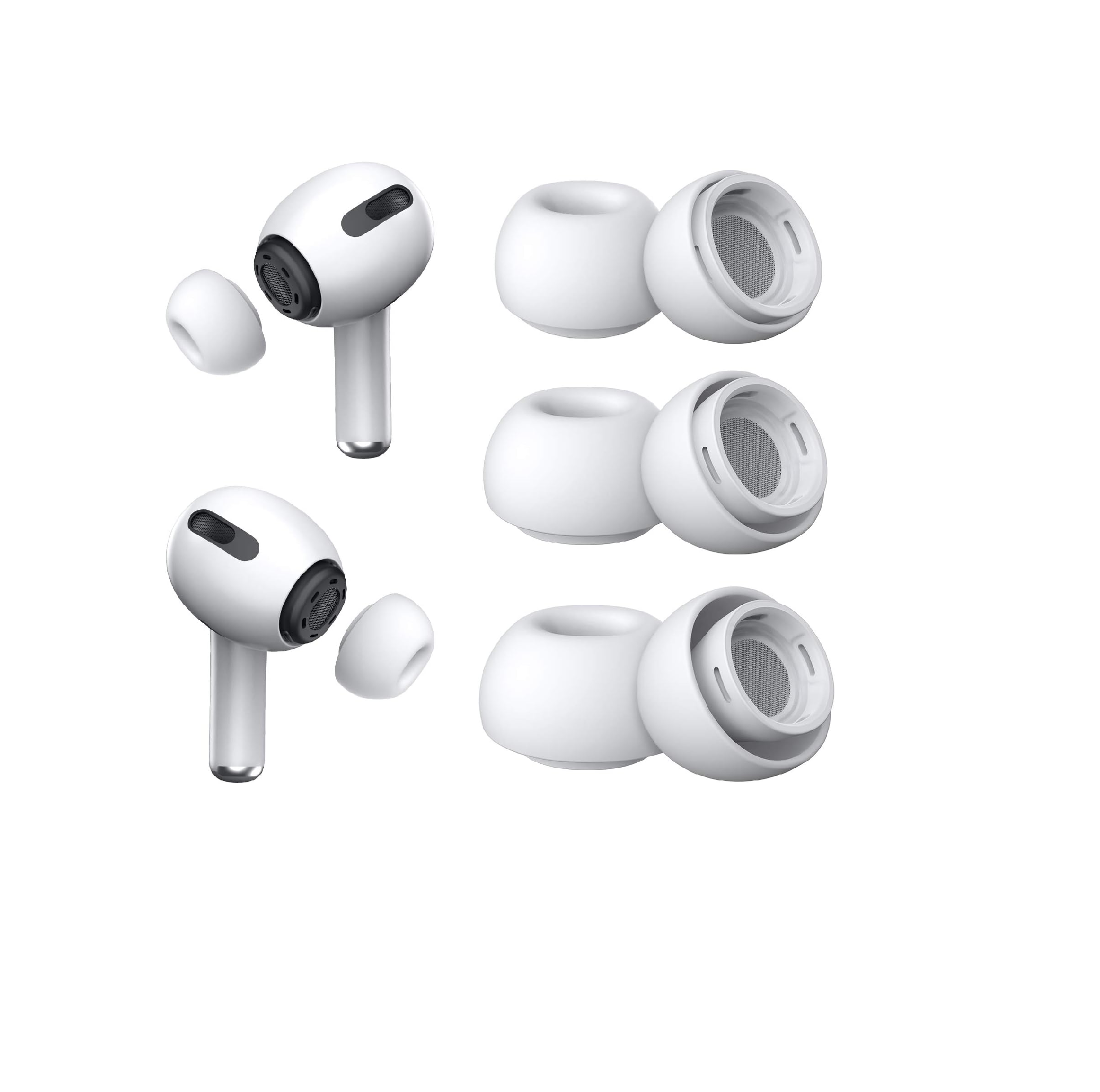 AirPods Pro Ear Tips 1st & 2nd Gen, 3 Pairs with Storage Box