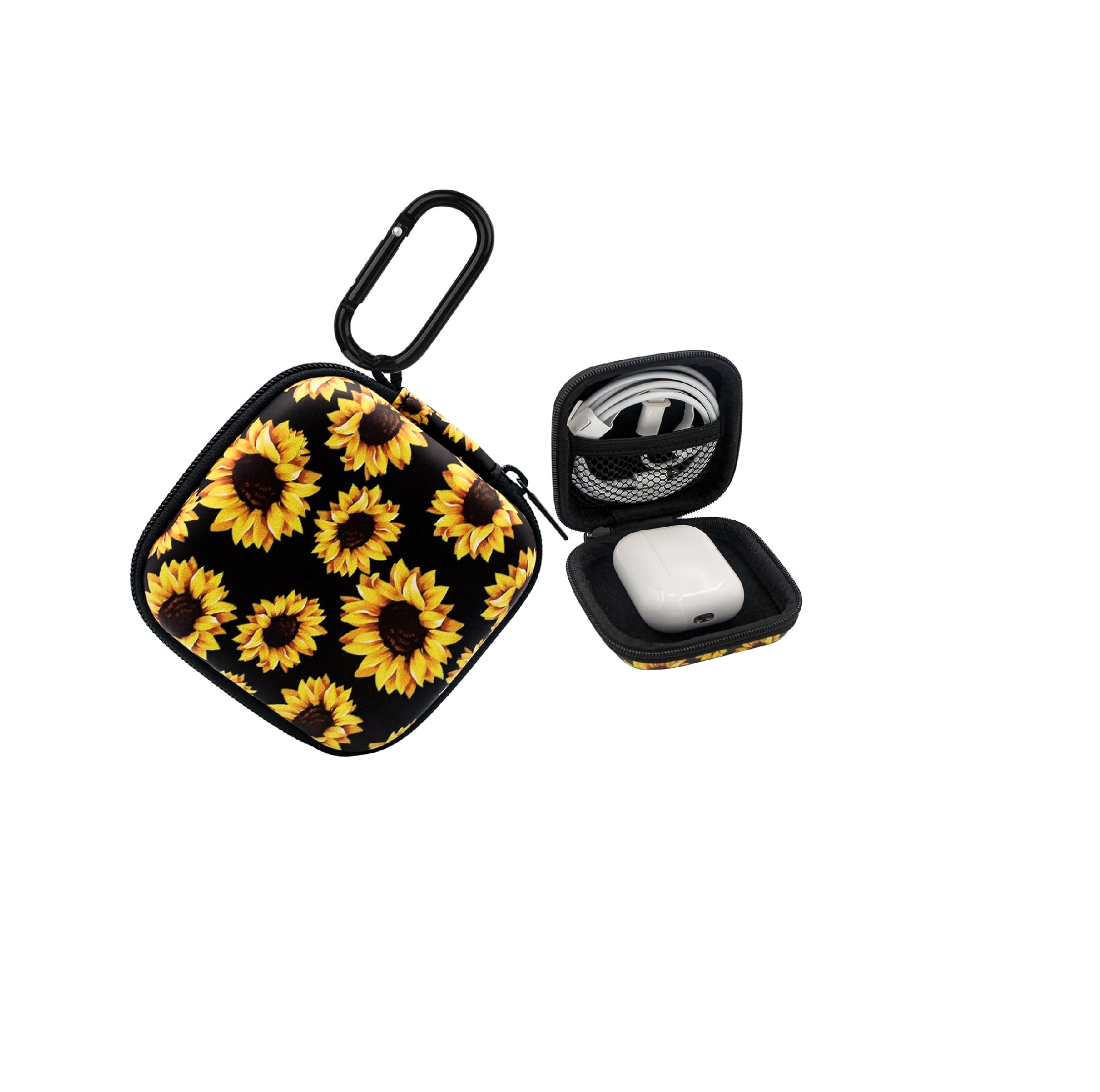 Flower Earbud Case Hard EVA Shockproof Bag for AirPods & Galaxy Buds