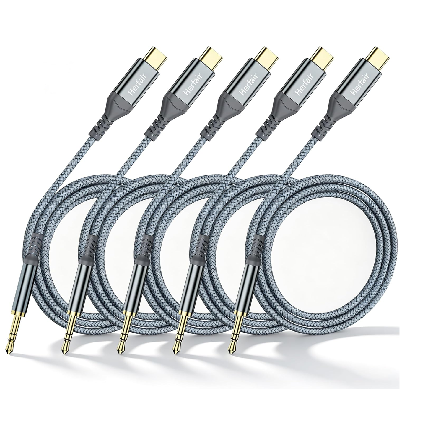 USB-C to 3.5mm AUX Audio Cable 1.2M for Car Stereo & Headphones