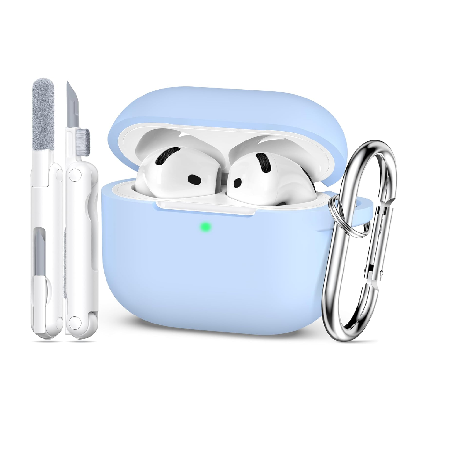 AirPods 4 Military Grade Silicone Case with Keychain & Cleaning Kit