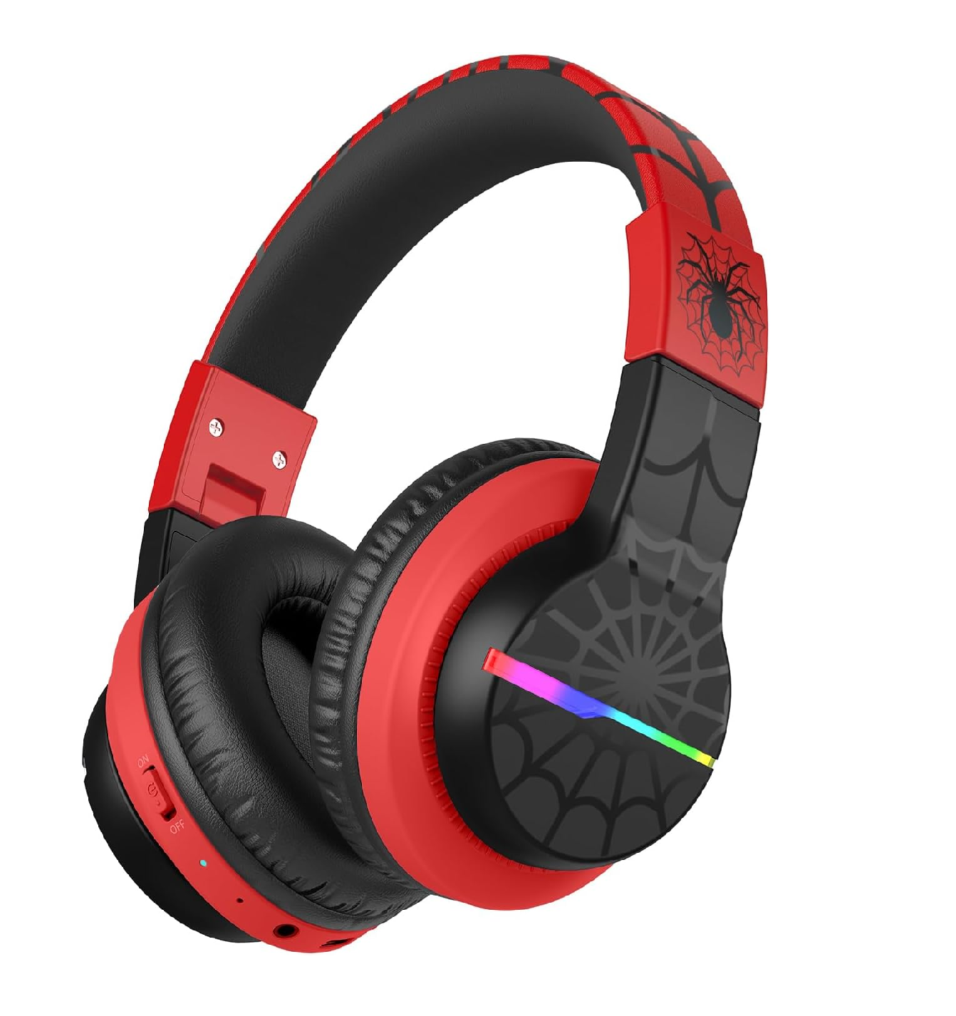 iClever BTH12 Kids Bluetooth Headphones, LED Lights, 85dB Limit BT 5.2