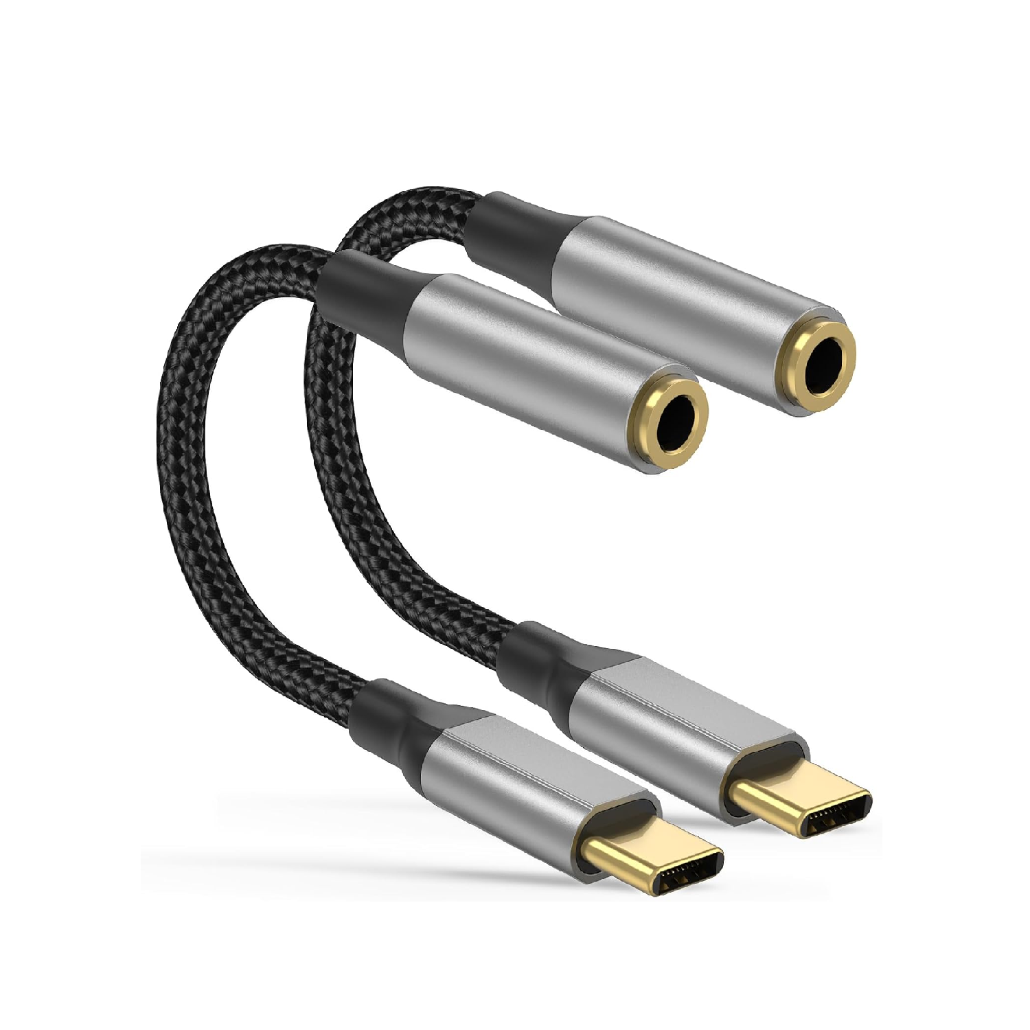 USB C to 3.5mm Audio Adapter 2 Pack, HiFi DAC Headphone Converter