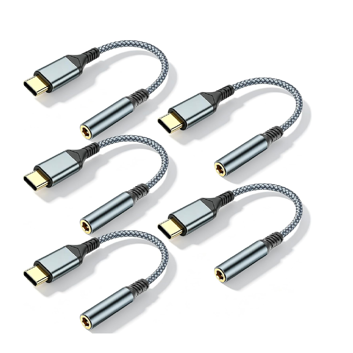 USB-C to 3.5mm Headphone Adapter DAC Hi-Fi Audio Converter 2PCS