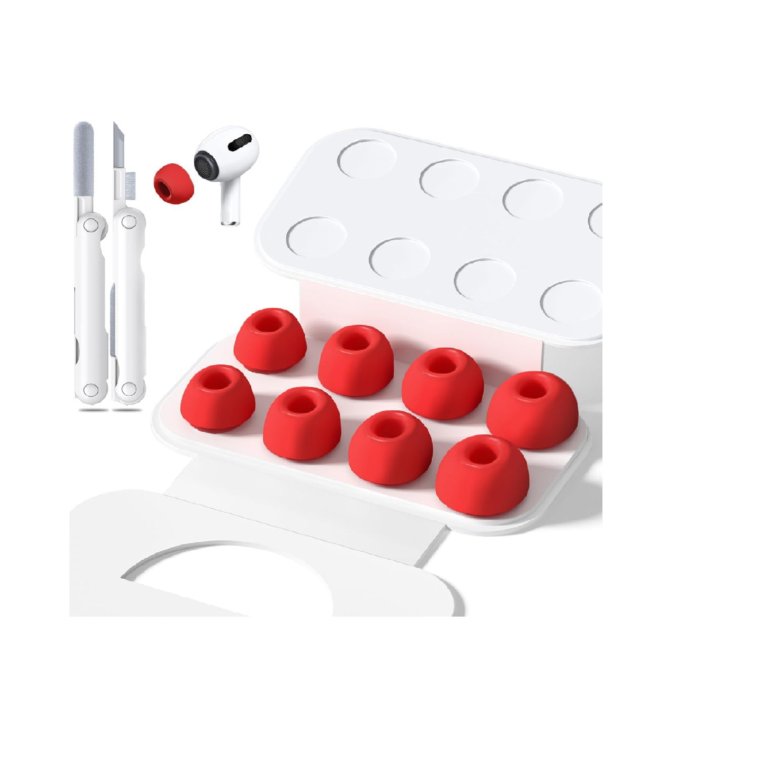 AirPods Pro Ear Tips 4 Pairs XS/S/M/L, Noise Reduction Silicone Tips